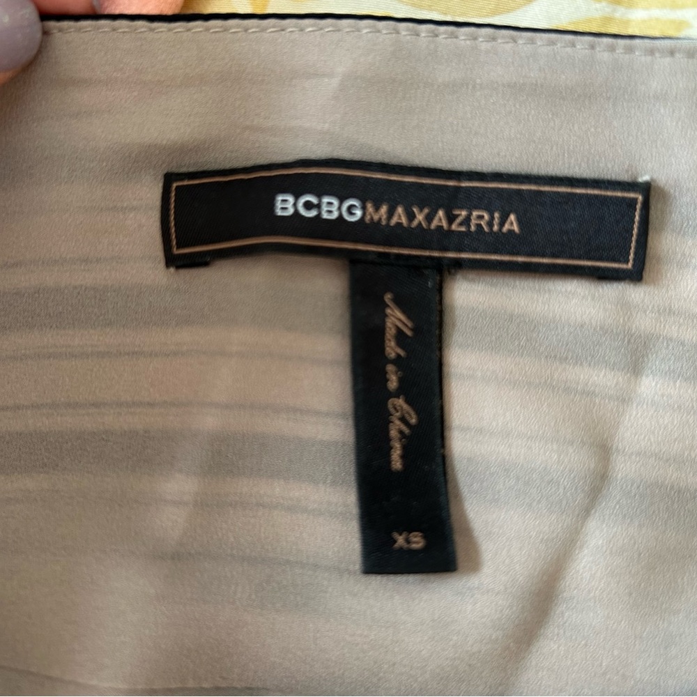 BCBG Max Azria asymmetrical one shoulder striped mini dress XS - Picture 3 of 4